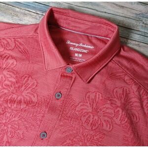 Tommy Bahama Islandzone Men's Medium Short Sleeve Floral Print Button Up Shirt